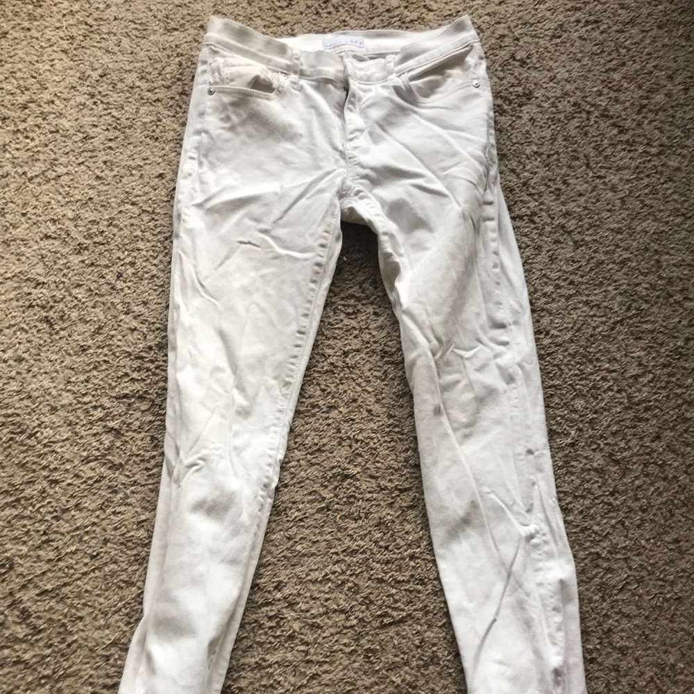 Loft modern skinny white jeans